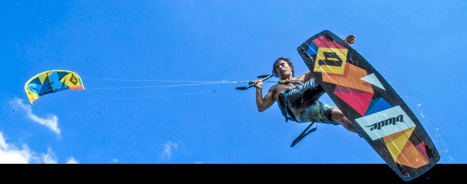 BladeKites kitesurfing control bar in use