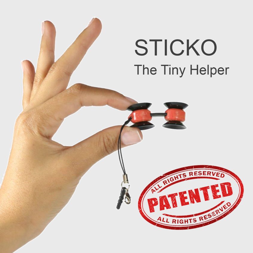 Sticko keychain phone holder